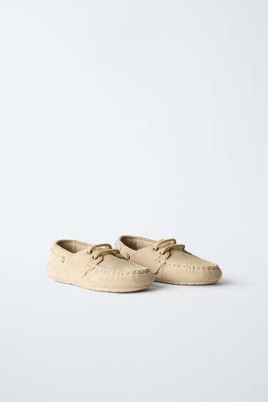 MOCASÍN PIEL - Marrón Arena de Zara