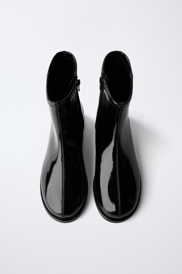 PATENT ANKLE BOOTS - Black by Zara - Image 3
