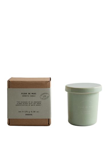 (170 G) BOUGIE PARFUMÉE FLEUR DE MUSC - Jaune moyen de Zara