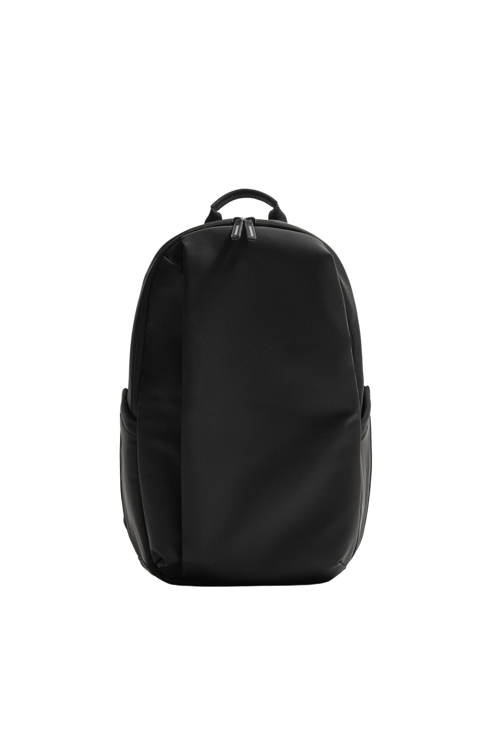 ZARA レア リュック RUBBERIZED BACKPACK - Black | ZARA United States