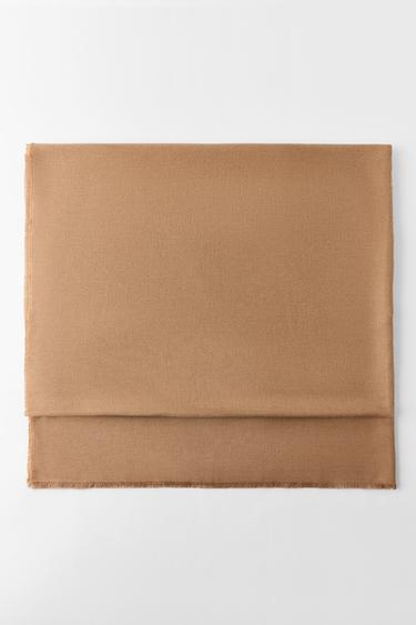 SOFT PLAIN SCARF — Mid-camel 1