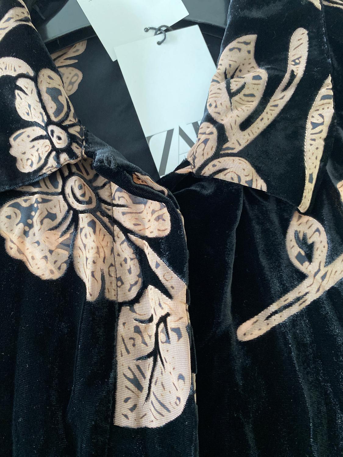 CONTRASTING VELVET SHIRT - Image 4