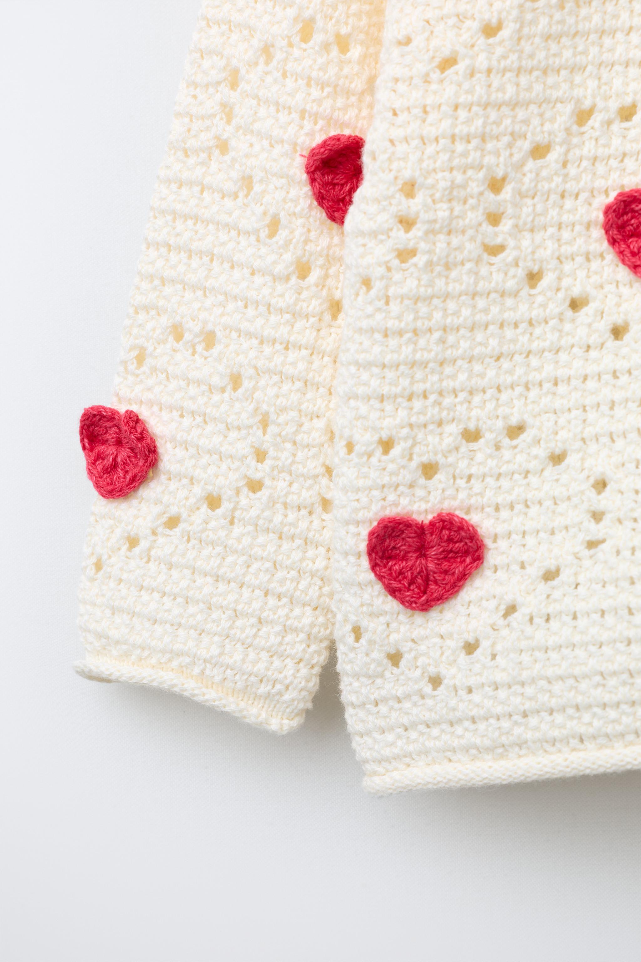 CROCHET KNIT HEART JUMPER