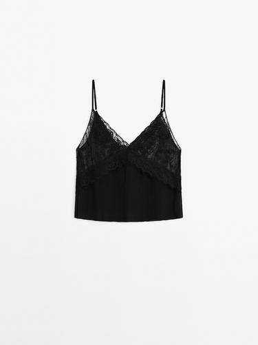 Caraco dentelle - Noir de Zara - Image 0
