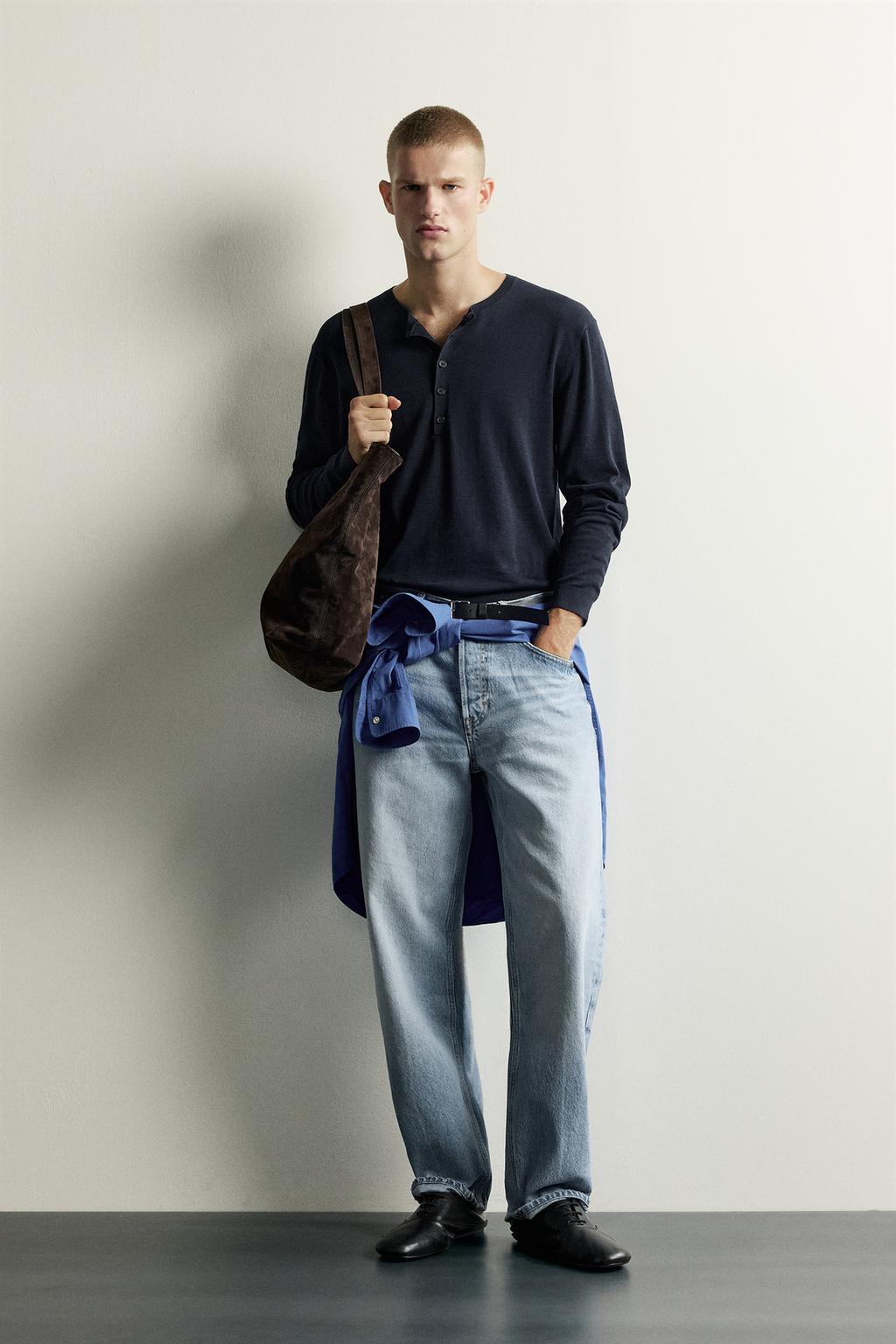 KNIT HENLEY T-SHIRT