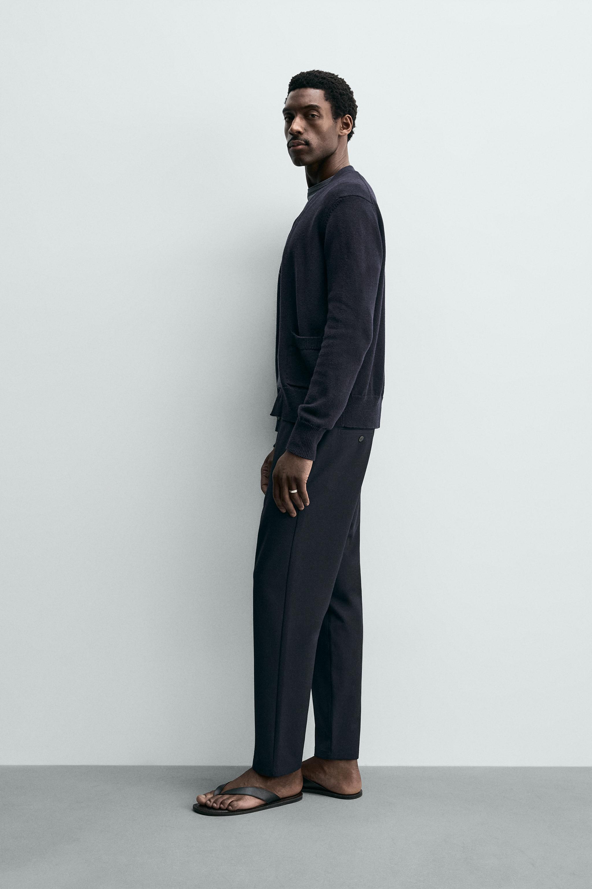 TEXTURED STRETCH PANTS