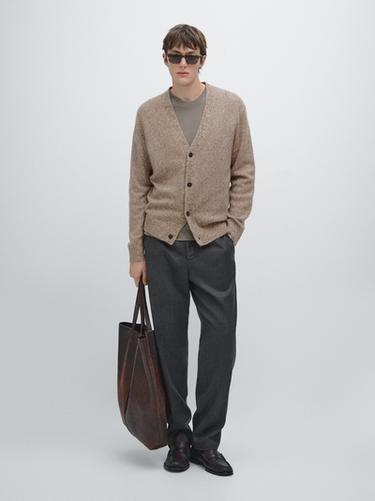 Zara Wool blend knit cardigan - Beige - Image 0