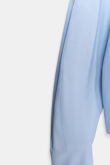 ASYMMETRIC OXFORD SHIRT - Blue by Zara - Image 9