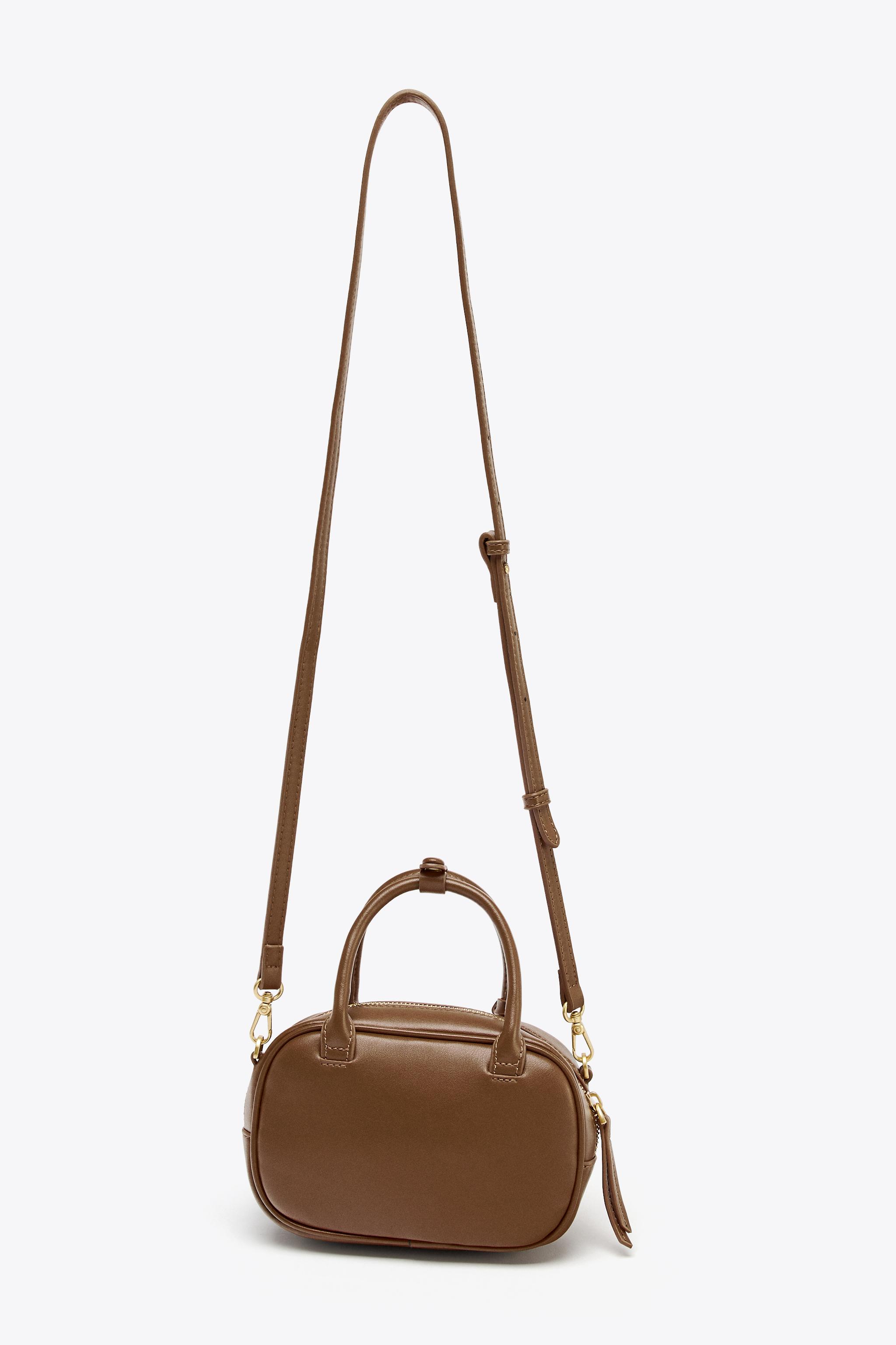 MINI TOPSTITCHED BAG - Dark tan | ZARA United States