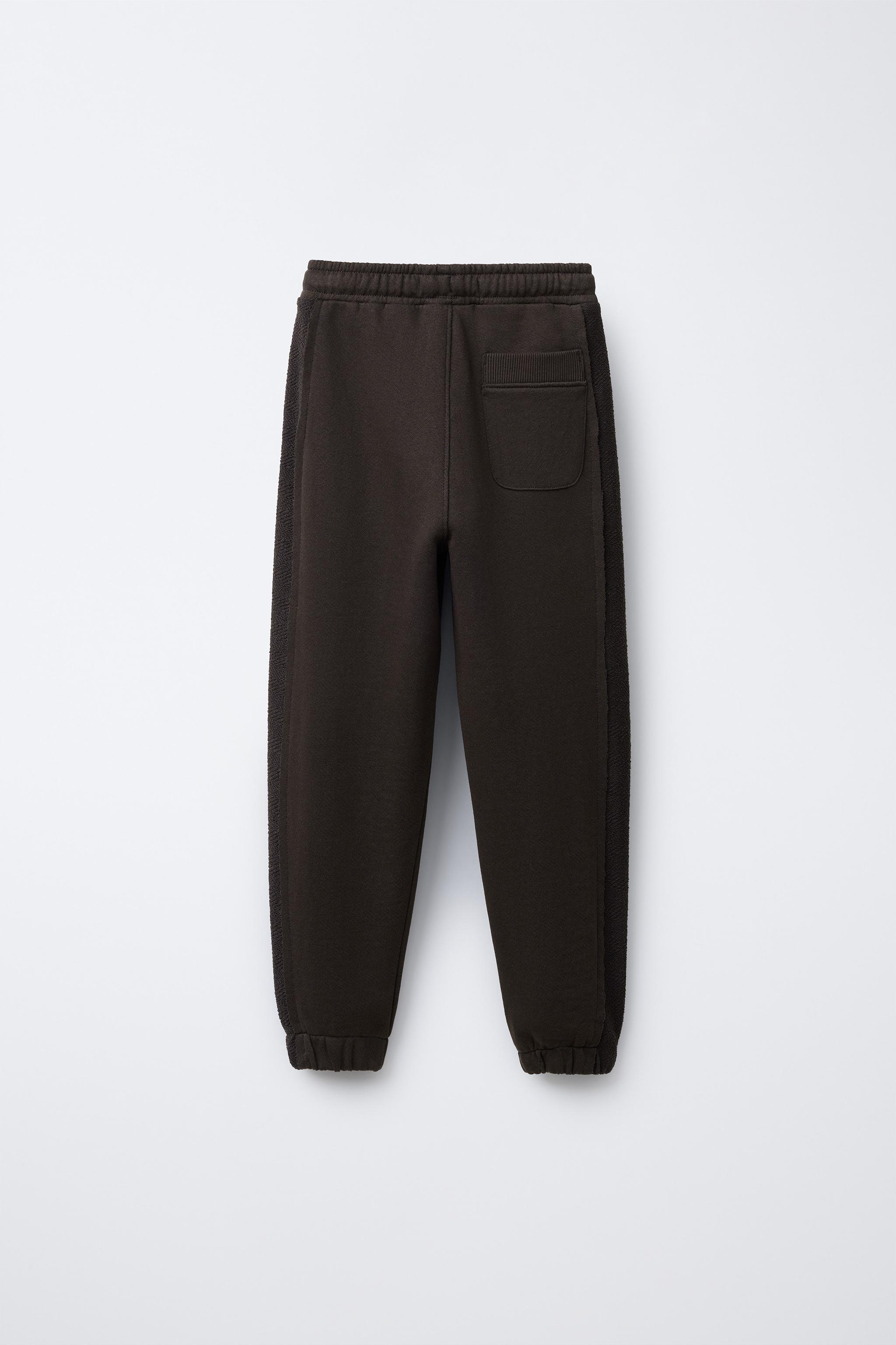 PANTALON DE JOGGING EN MOLLETON ET MATIÈRES VARIÉES