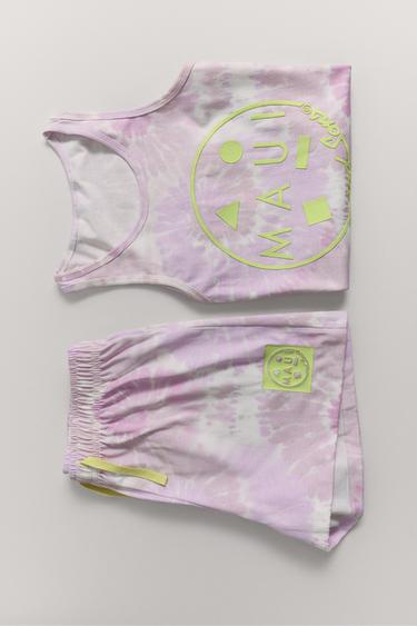 6-14 ANS/ PYJAMA TIE DYE MAUI & SONS ® - Mauve de Zara