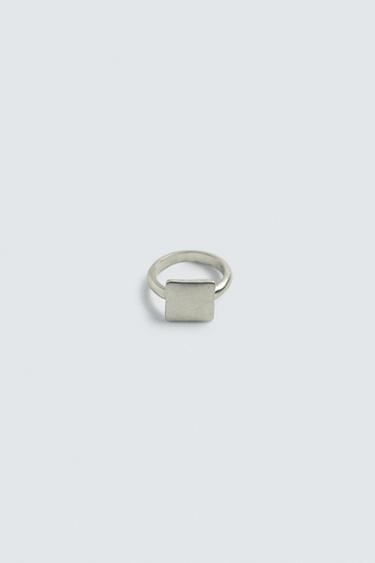 METAL SIGNET RING - Silver by Zara - Image 2