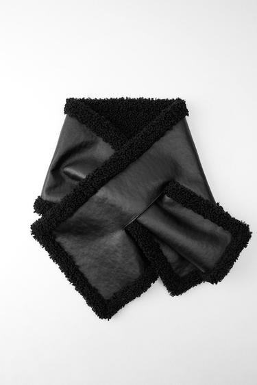 Zara SEQUIN BUCKET BAG - Black