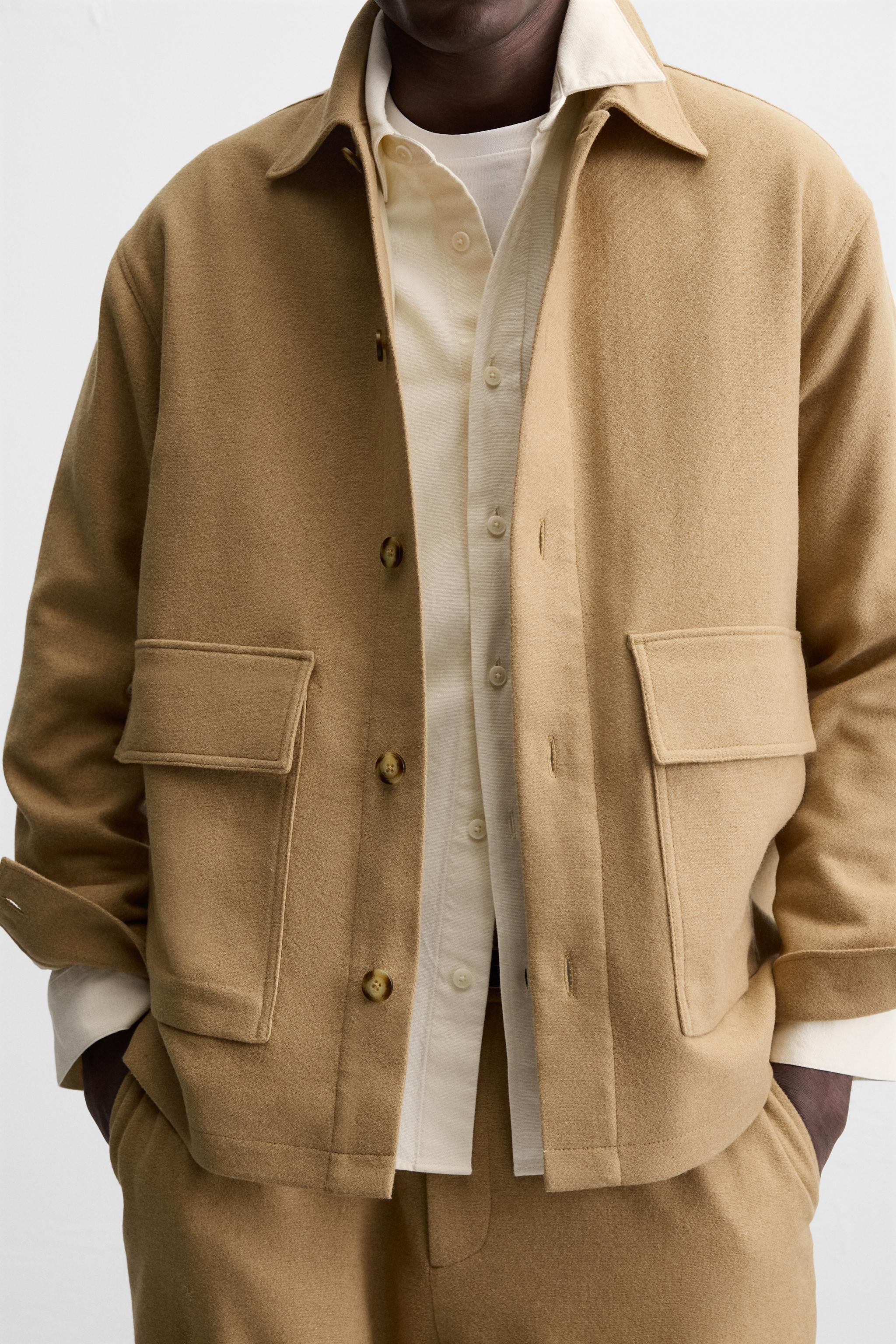 OVERSIZED FIT JACKET - taupe brown | ZARA United States