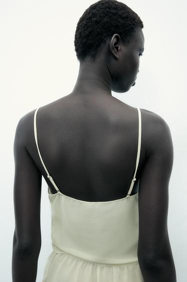 TOP STYLE LINGERIE BRETELLES DENTELLE - Vert d'eau de Zara - Image 2