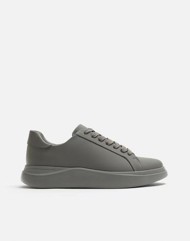 Zara MONOCHROME CHUNKY SNEAKERS - Gray