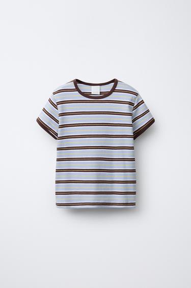 CAMISETA ESTAMPADA RAYAS - Multicolor de Zara - Imagen 0