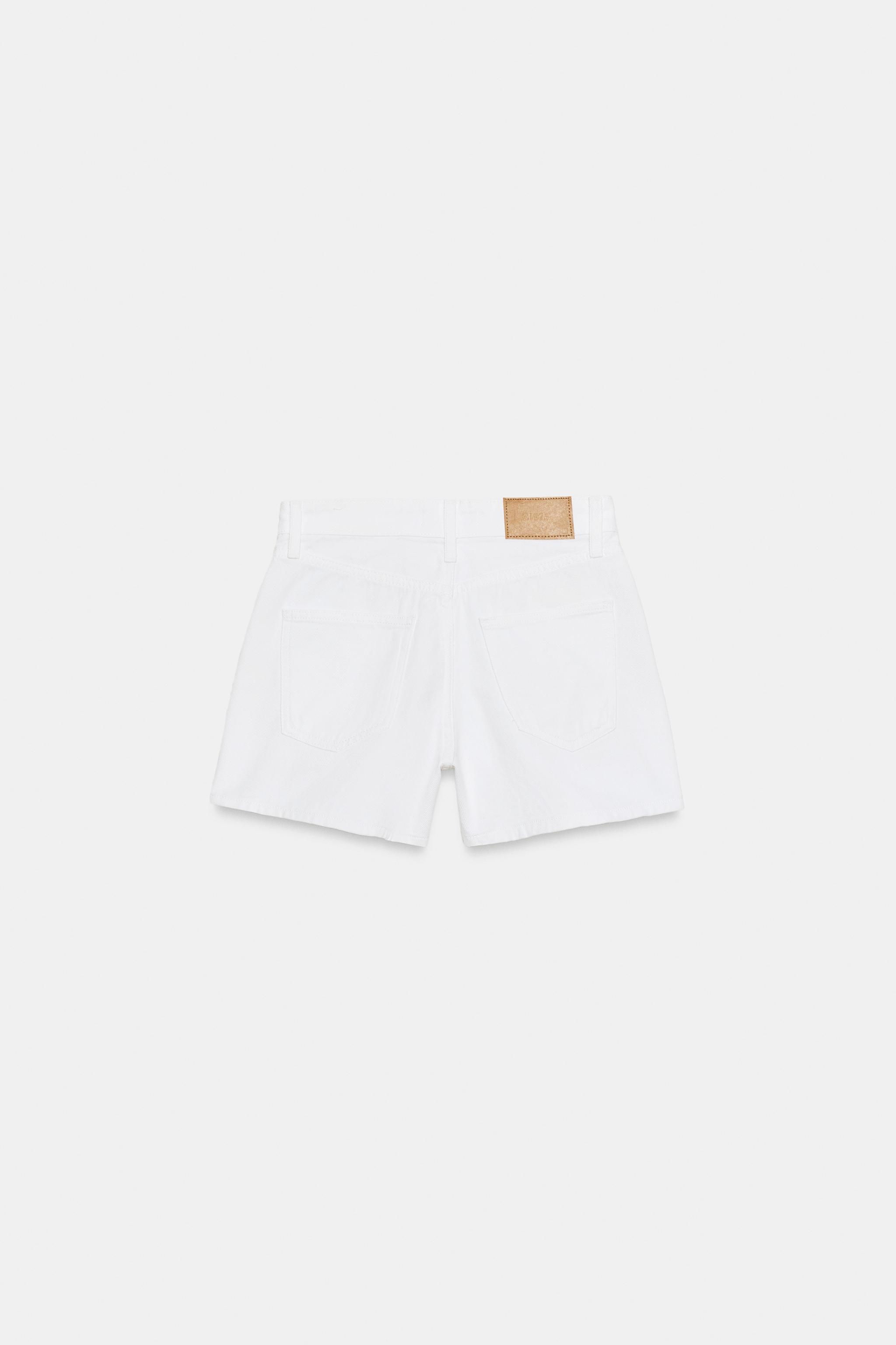 Z1975 MID RISE MOM FIT SHORTS - White | ZARA United States