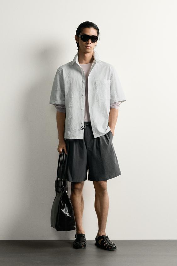 RELAXED FIT SEERSUCKER SHIRT - Stripes by Zara - Image 0