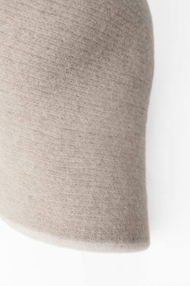 WOOL BLEND BUCKET HAT - Ecru by Zara - Image 1