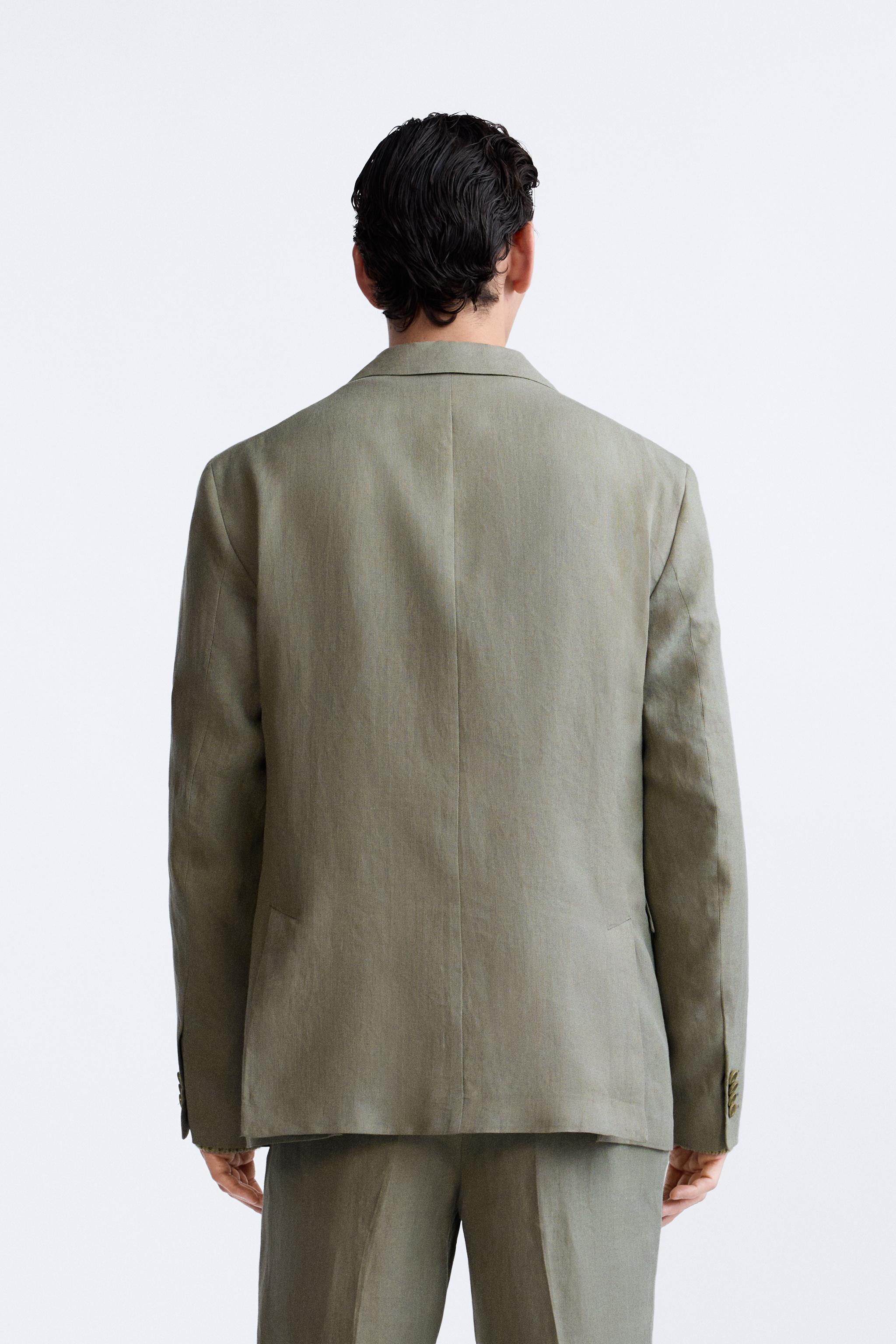 Zara man 2025 linen jacket