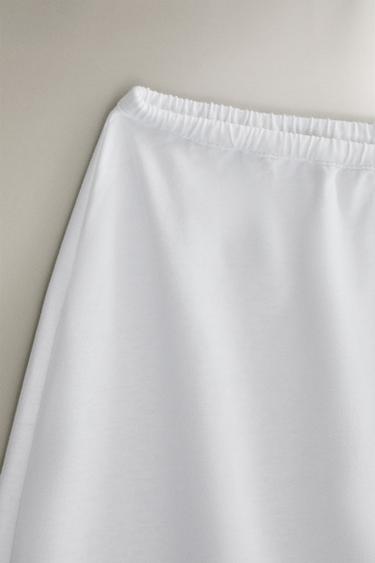 PANTALON LONG EN COTON - Blanc de Zara - Image 1