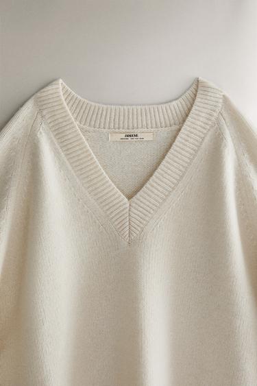 CASHMERE SWEATER - Ecru by Zara - Image 1