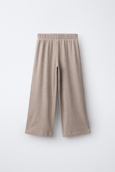 PANTALÓN WIDE LEG SOFT TOUCH - Crudo de Zara
