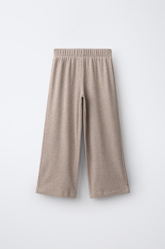SOFT-TOUCH WIDE-LEG TROUSERS - Ecru by Zara - Image 0