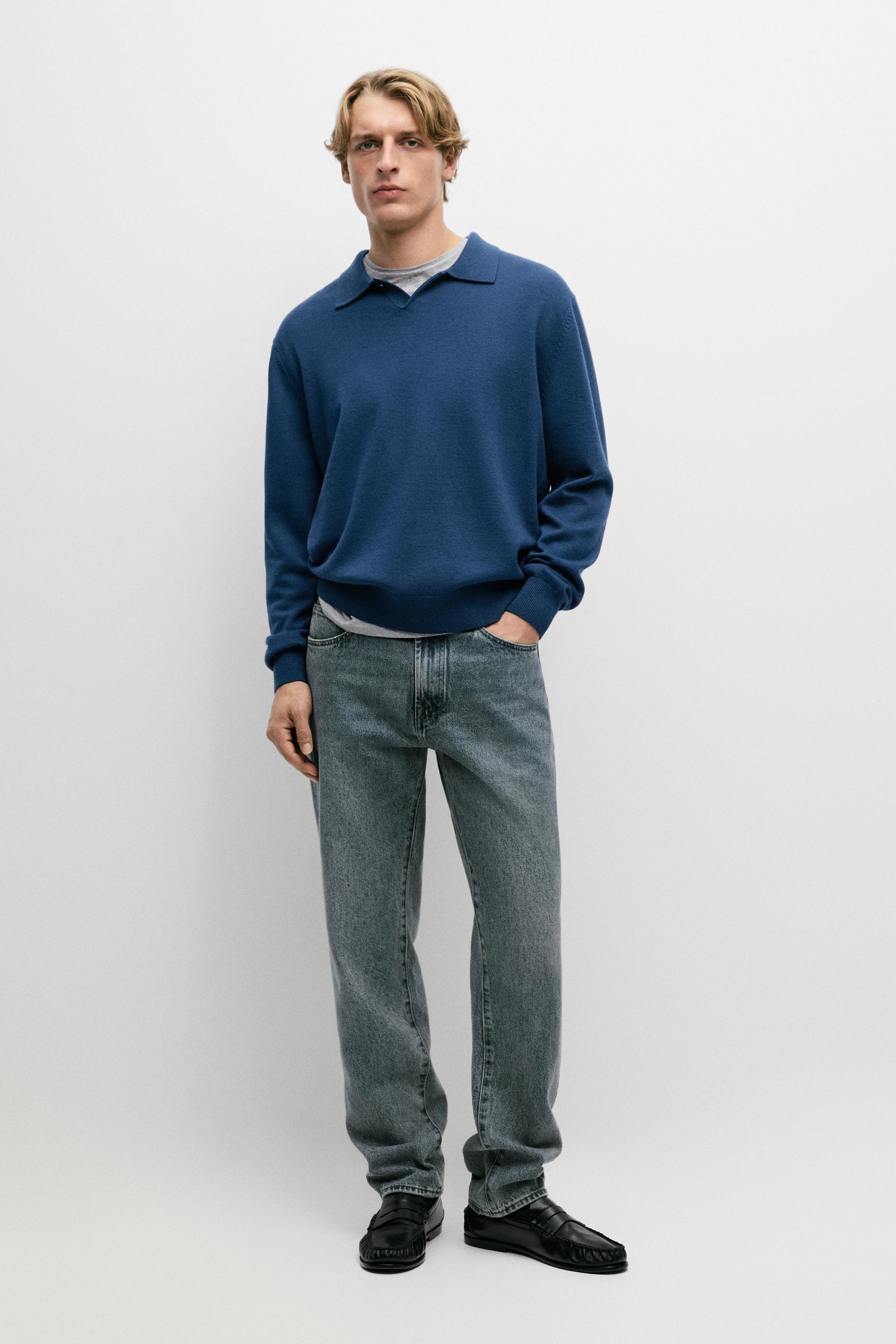 Pull polo en maille