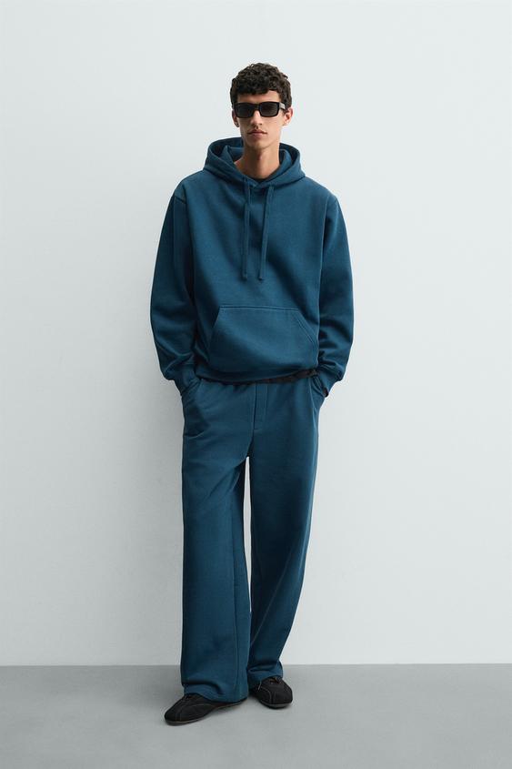 PANTALÓN JOGGER RELAXED FIT BÁSICO - Azul pato de Zara - Imagen 0
