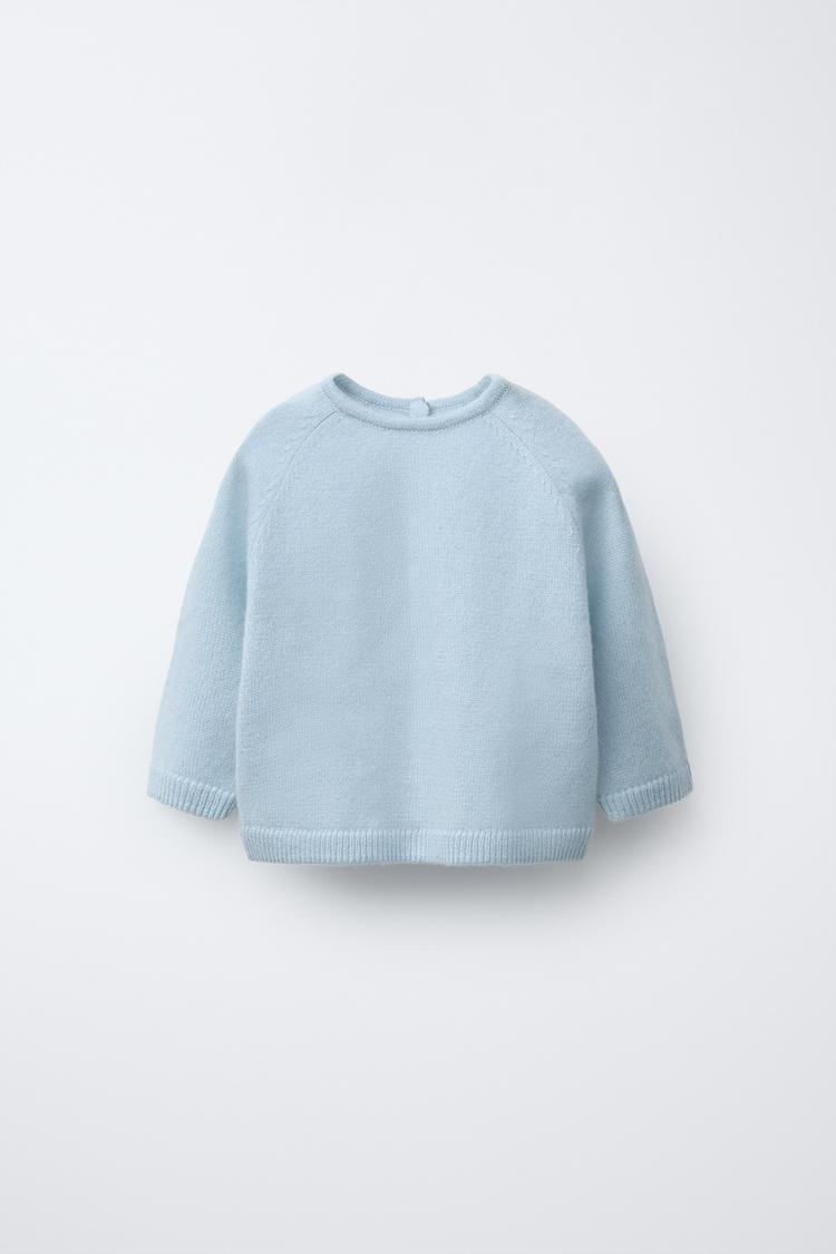 MAGLIA 100% CASHMERE Blu chiaro ZARA Italia Italy