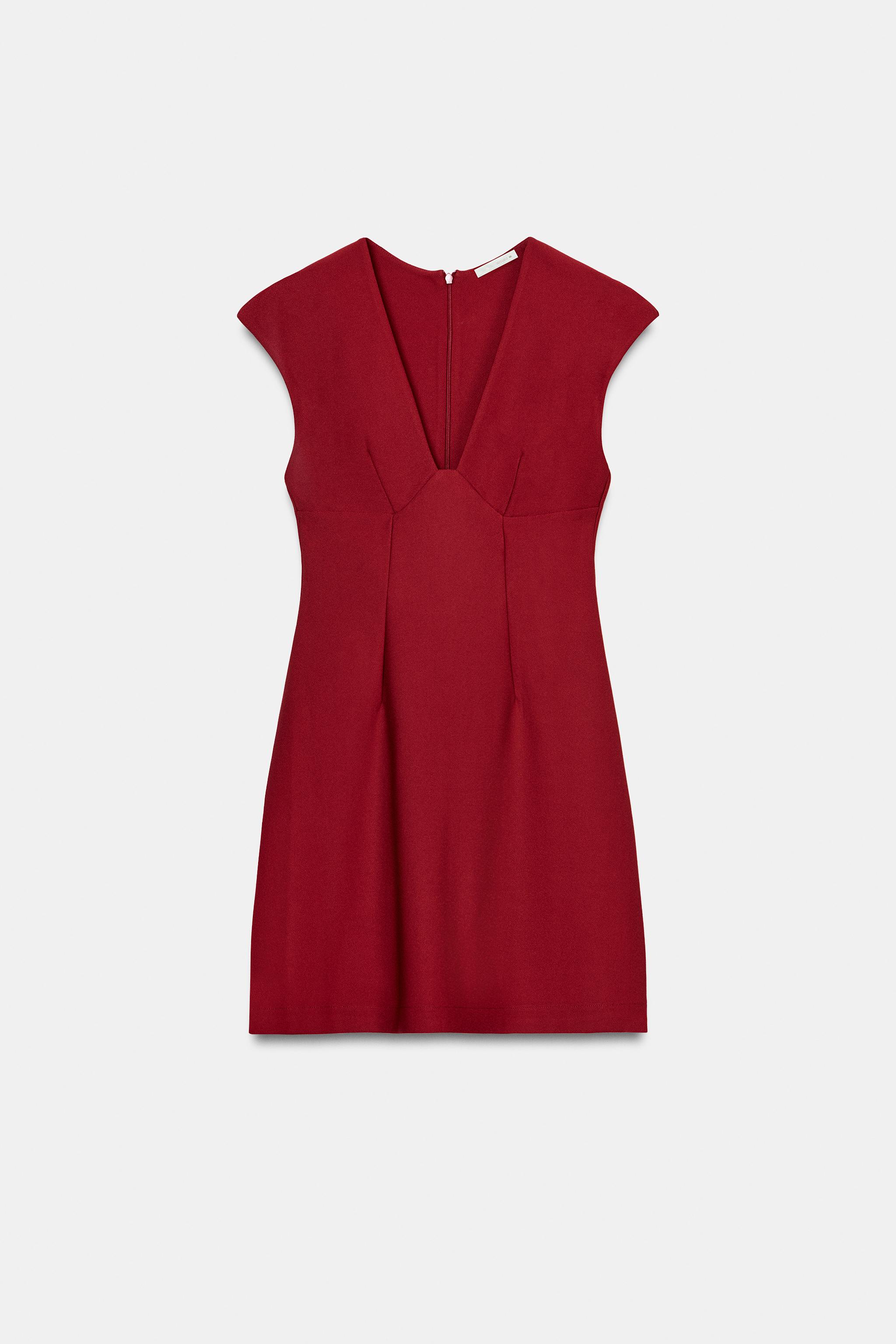 CREPE V-NECK DRESS - Pistachio | ZARA United States