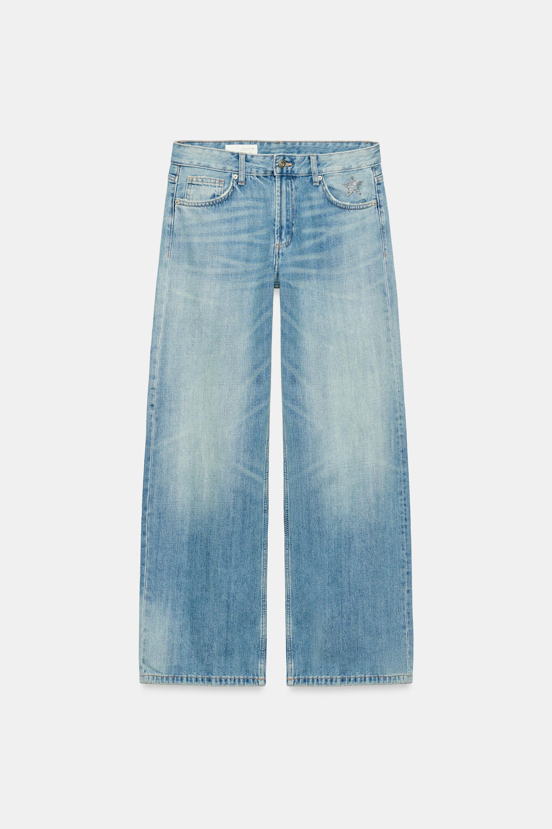 Trf Low-Rise Wide-Leg Jeans