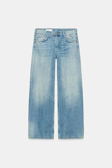 TRF LOW-RISE WIDE-LEG JEANS - Blue by Zara - Image 0