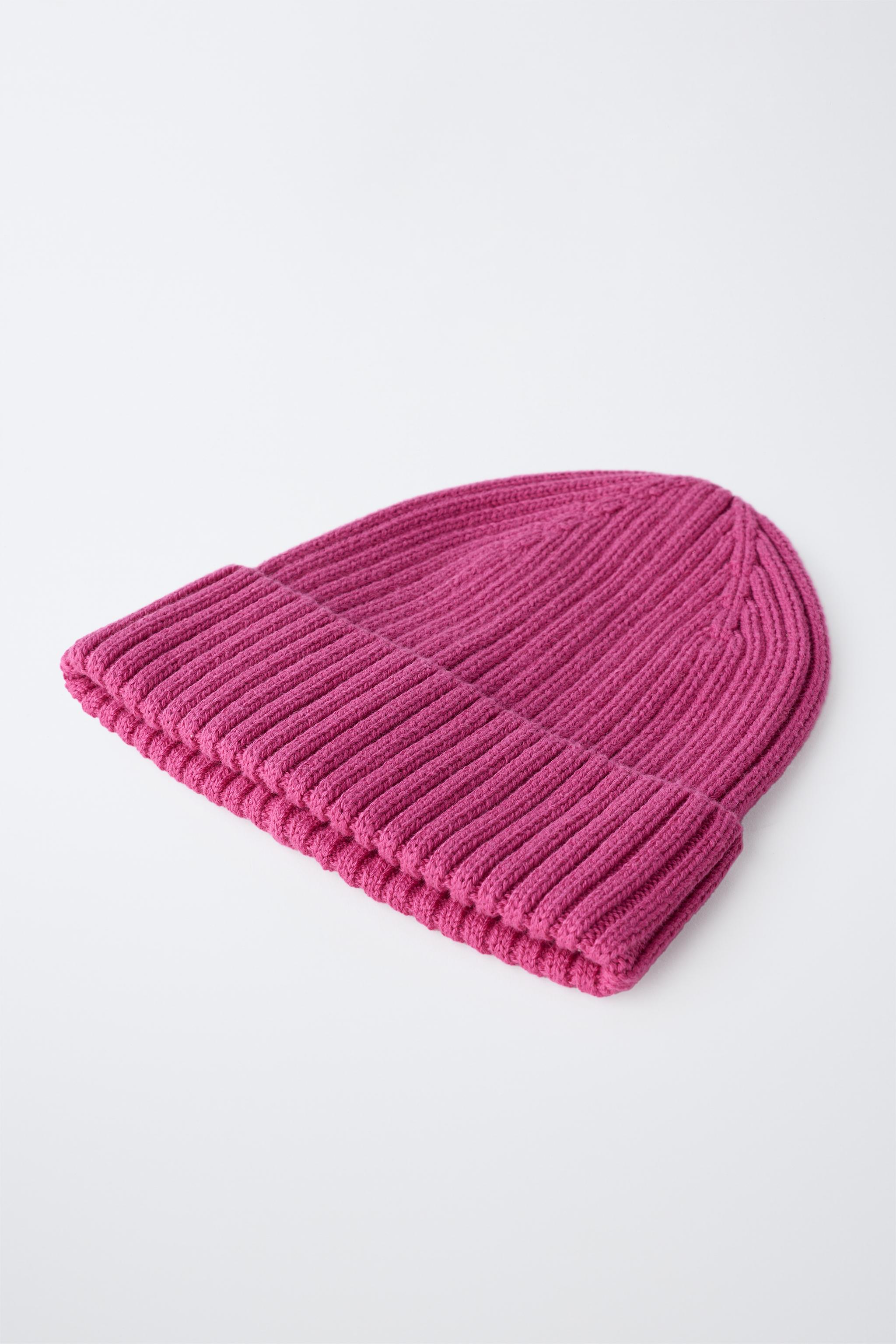 KNIT HAT — Fuchsia