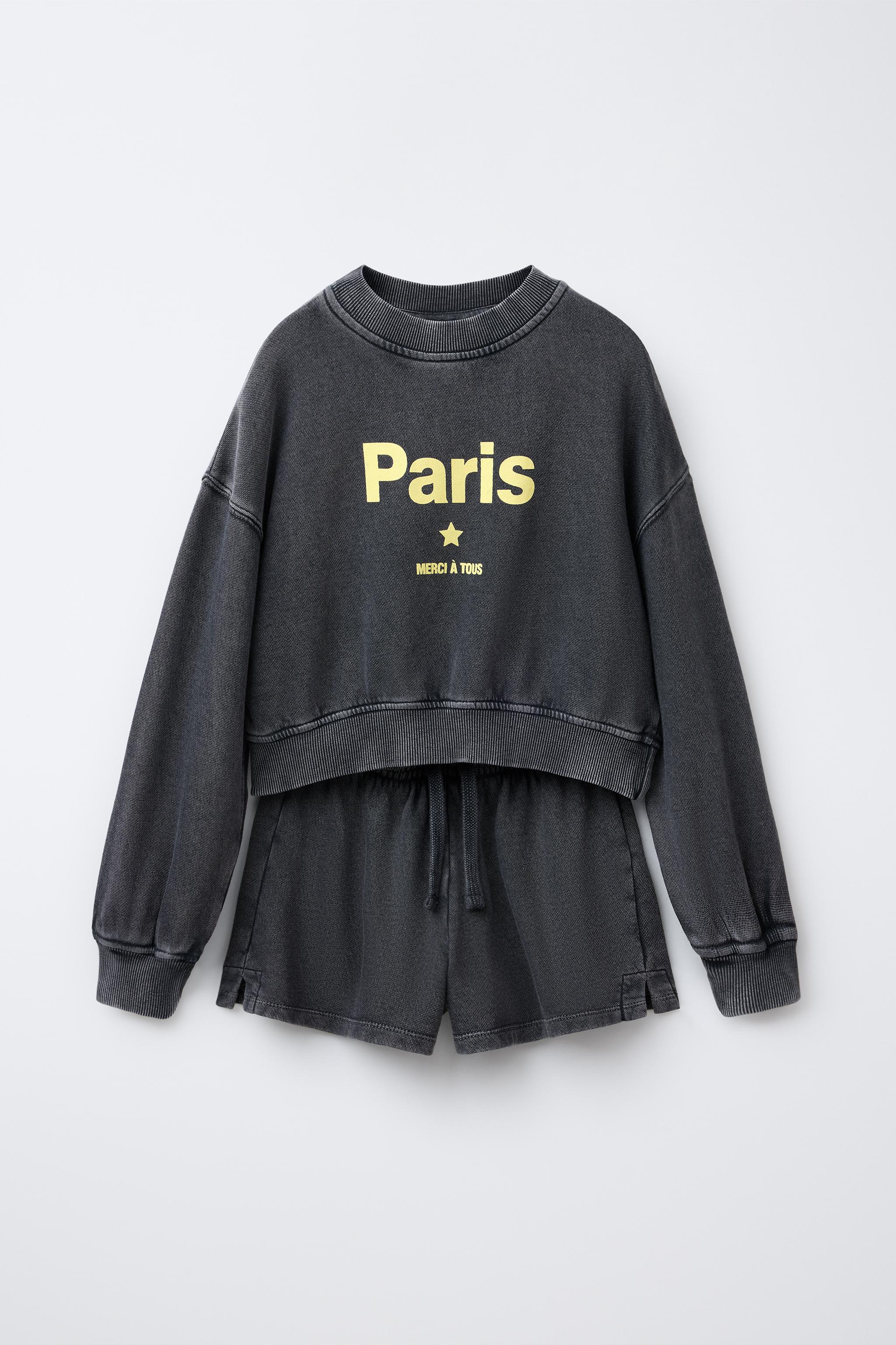 ENSEMBLE SWEAT-SHIRT ET BERMUDA À INSCRIPTION