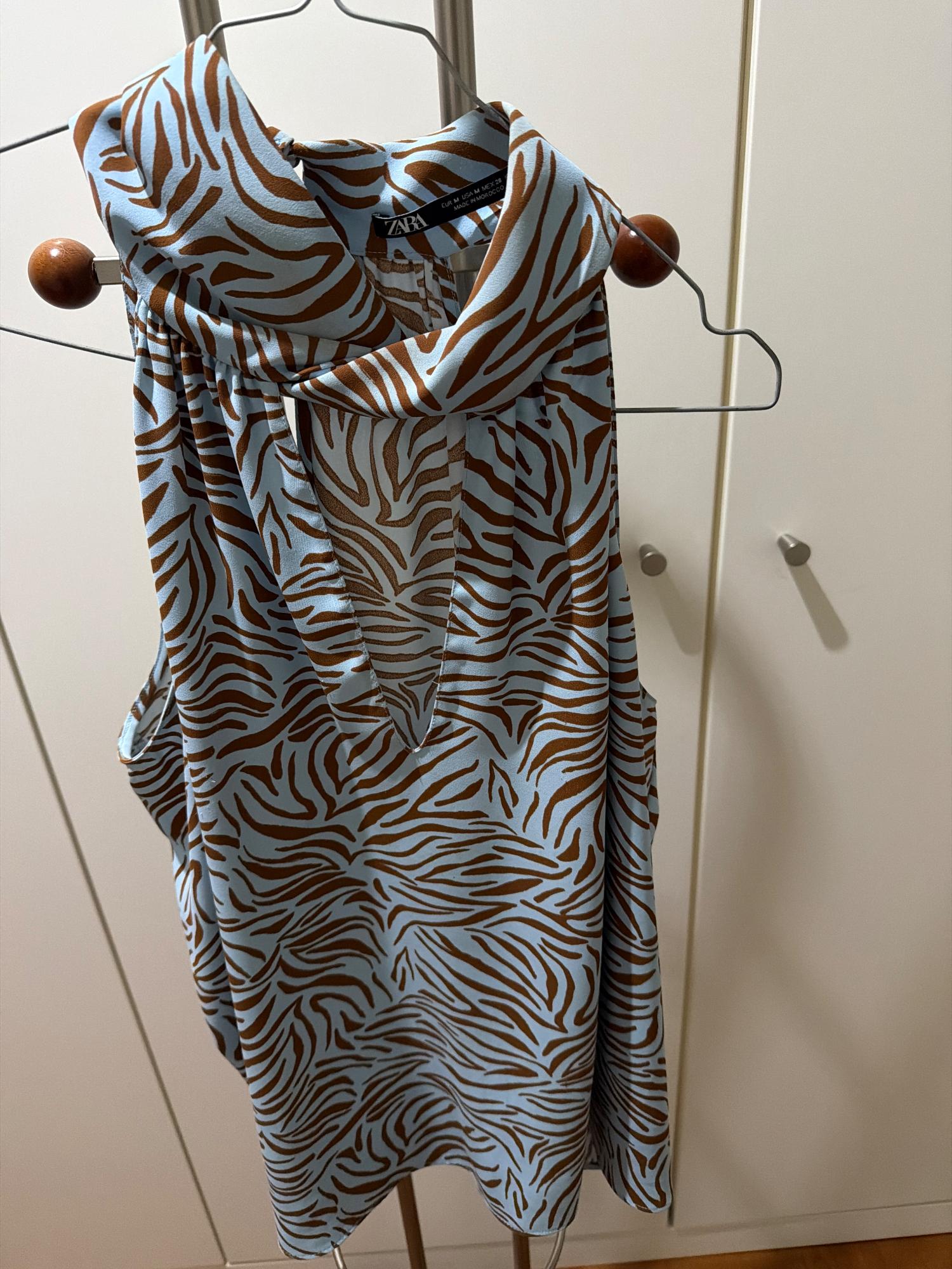 ZEBRA PRINT TOP SECOND HAND | Zara Preowned