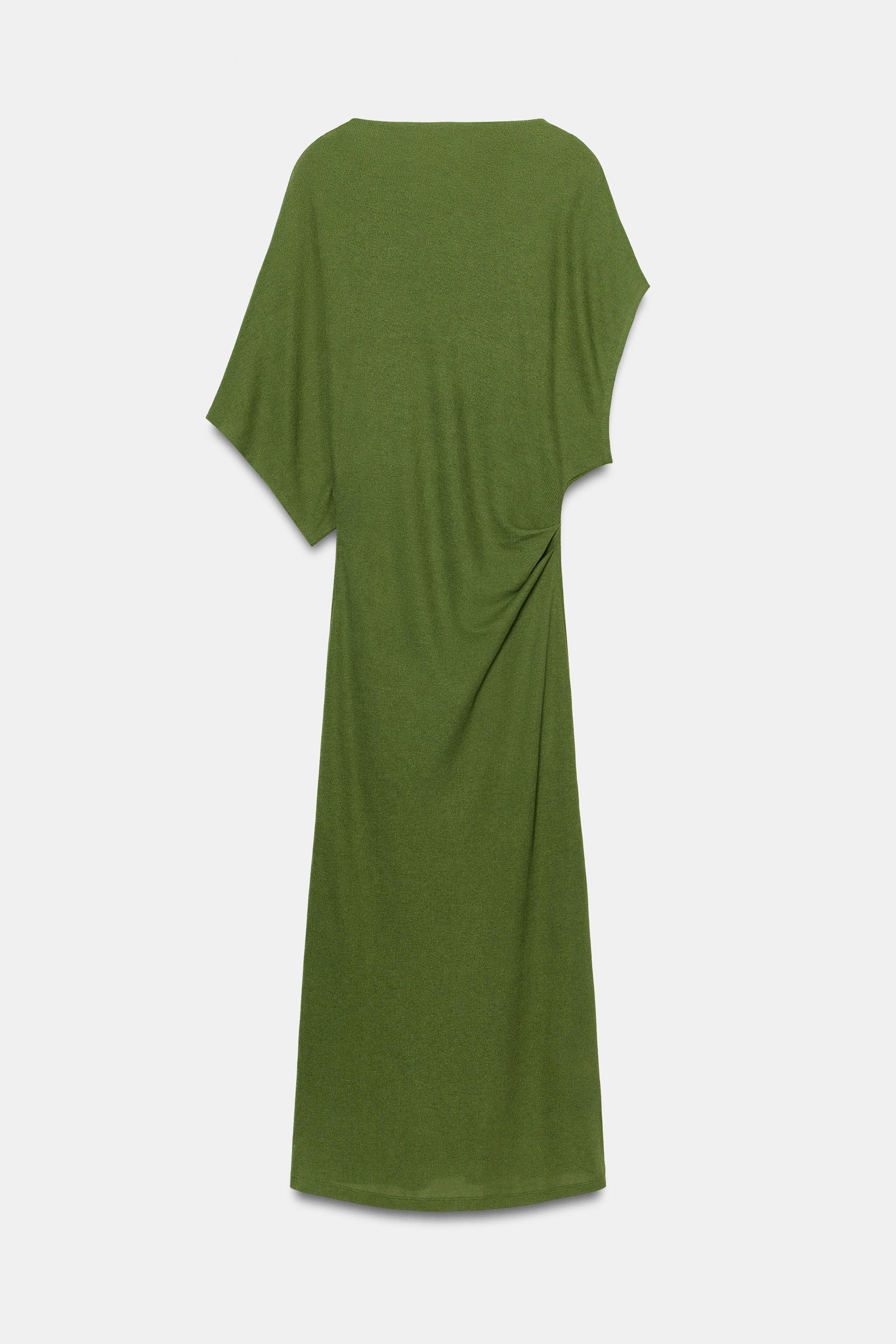 DRAPED LONG DRESS - Green | ZARA United States