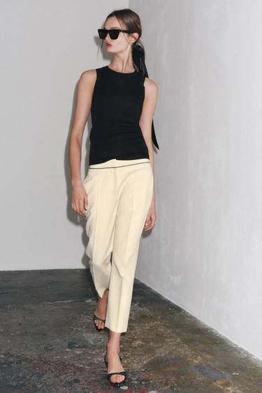 PLAIN KNIT SLEEVELESS TOP - Black by Zara - Image 3
