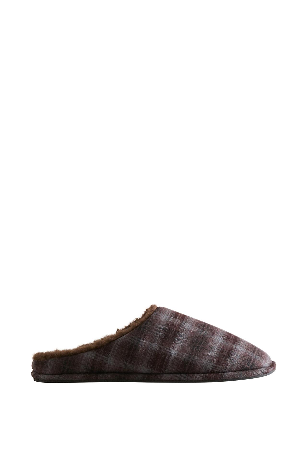 WARM CHECK MULE SLIPPERS