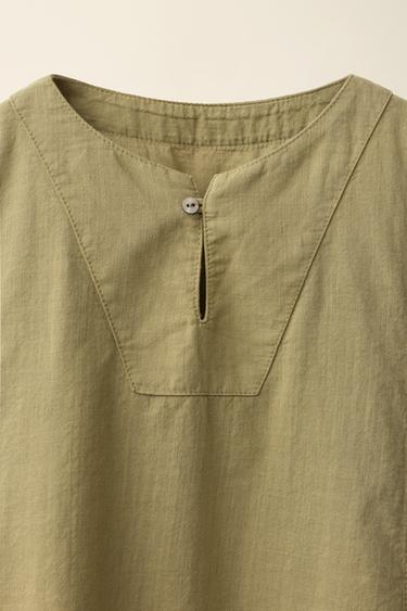 CHEMISE À COL MAO CRÉÉE PAR CARAMEL LONDON X ZARA - Kaki de Zara - Image 2