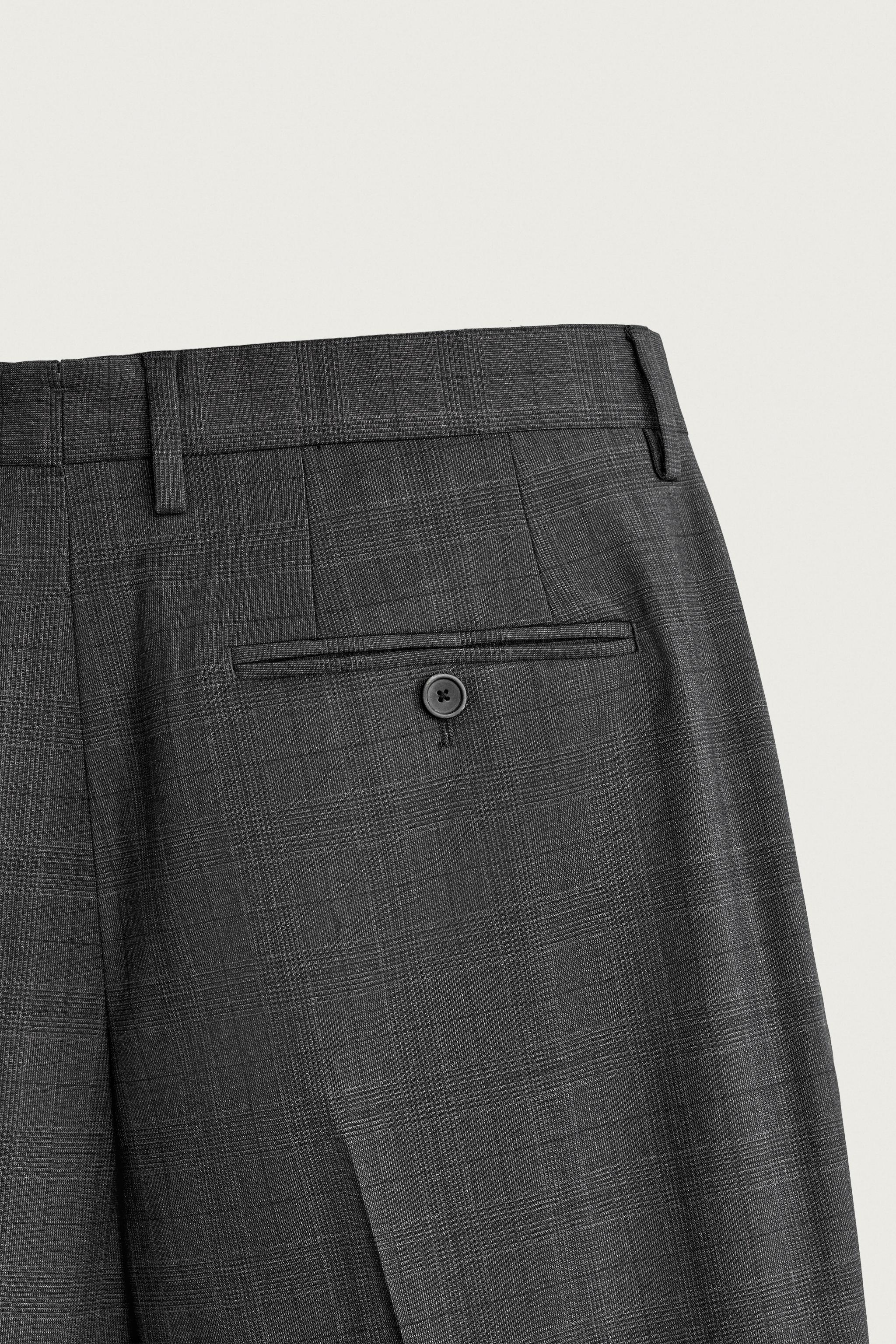 PANTALON COSTUME CARREAUX 100 % LAINE