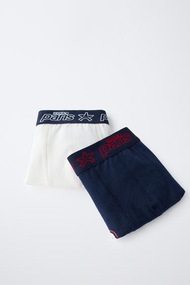 2-6 ANS/ LOT DE DEUX BOXERS PSG ® - Bleu marine / Blanc de Zara - Image 5