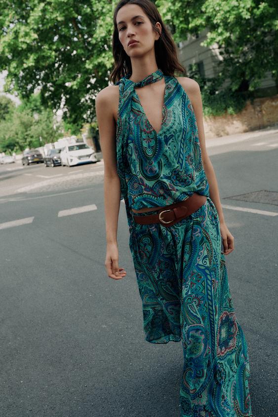 TOP ESTAMPADO LAZO - Multicolor de Zara - Imagen 0