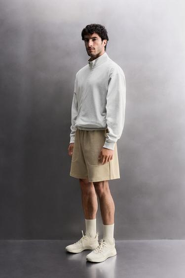 SWEAT RELAXED FIT ZIPPÉ - Gris chiné de Zara - Image 3