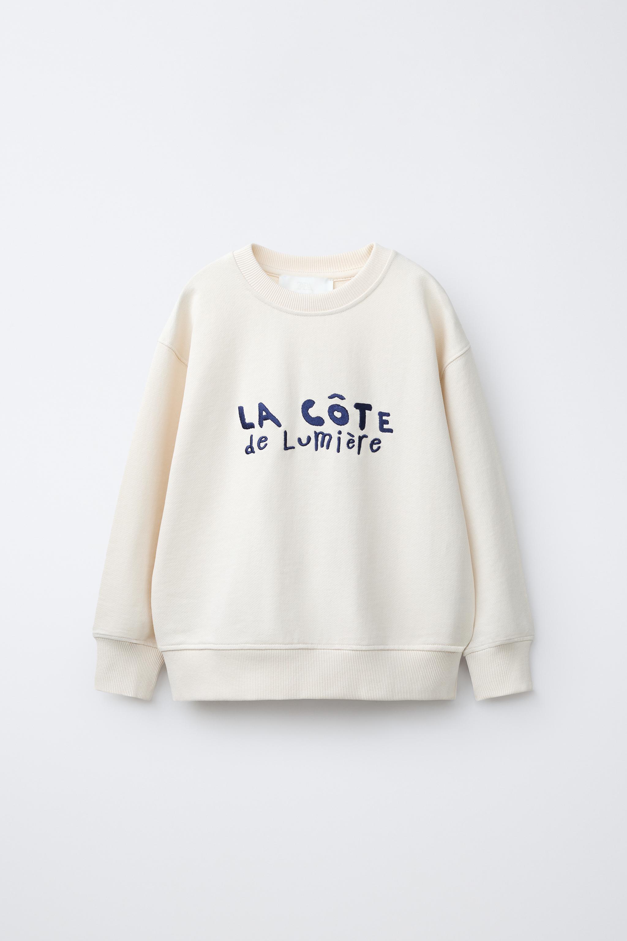 EMBROIDERED TEXT SWEATSHIRT