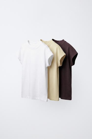 PACK DE TRÊS T-SHIRTS LISAS - Vários da Zara