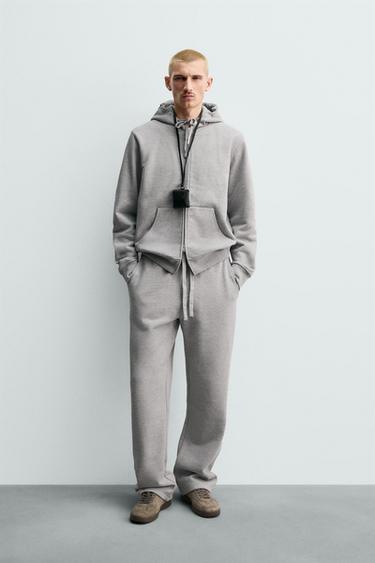 HEAVYWEIGHT HOODED ZIP-UP SWEATSHIRT ORIGINS - Grey marl by Zara