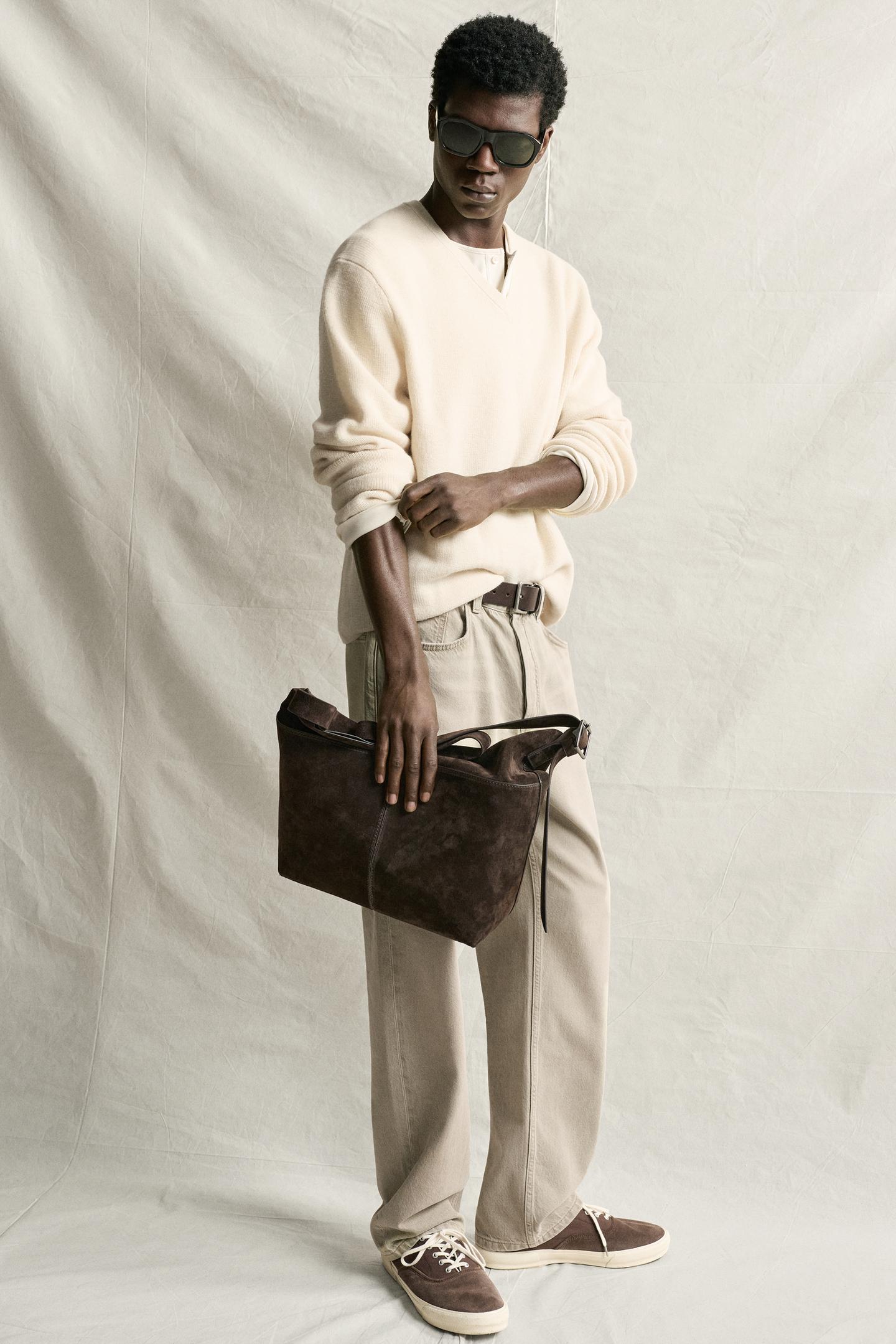 Мужские джинсы Zara Straight Ankle Fit, цвет: Земляной — фото 6